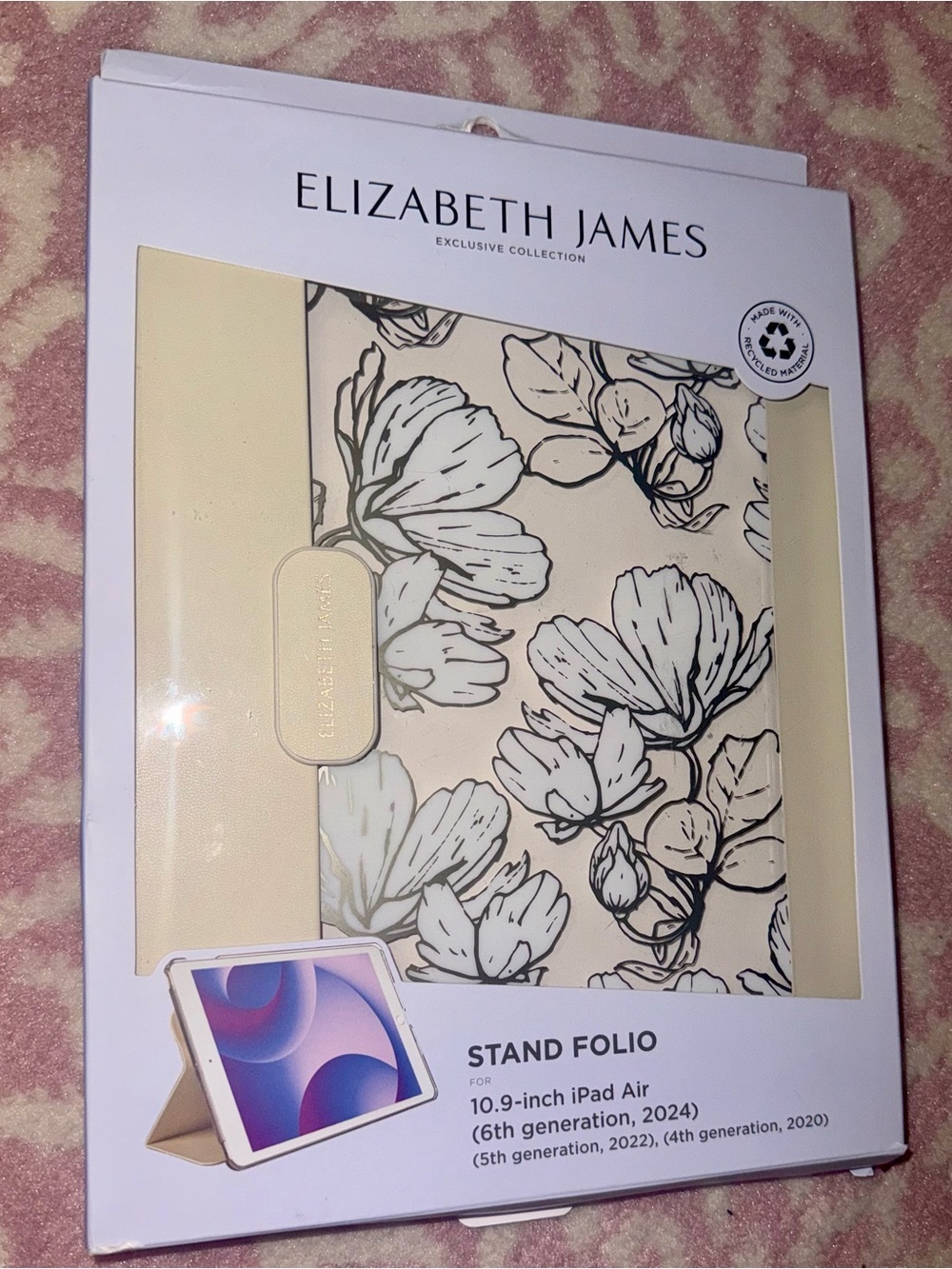 NWT Elizabeth James Floral Stand Folio Case for iPad Air 10.9” (4th/5th/6th Gen)